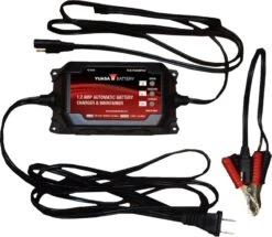 YUASA 1.2 Amp 12V Battery Charger And Maintainer -Motorcycle Equipment Store 12 amp 12v battery charger and maintainer 2 25902.1688165192