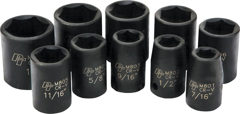 PERFORMANCE TOOL 1/2" SAE Impact Socket Set 1 PERFORMANCE TOOL 1/2" SAE Impact Socket Set