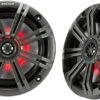 KICKER 6.5" All-Weather Coaxial Speakers With LED Lighting