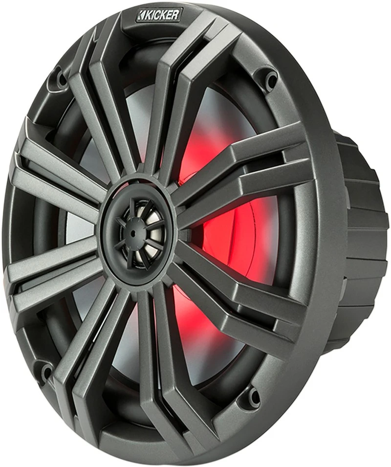 KICKER 8" All-Weather Coaxial Speakers With LED Lighting 1 KICKER 8" All-Weather Coaxial Speakers With LED Lighting