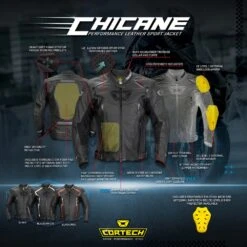 Cortech Chicane Leather Jacket -Motorcycle Equipment Store cortech chicane leather jacket 6 28455.1691432836