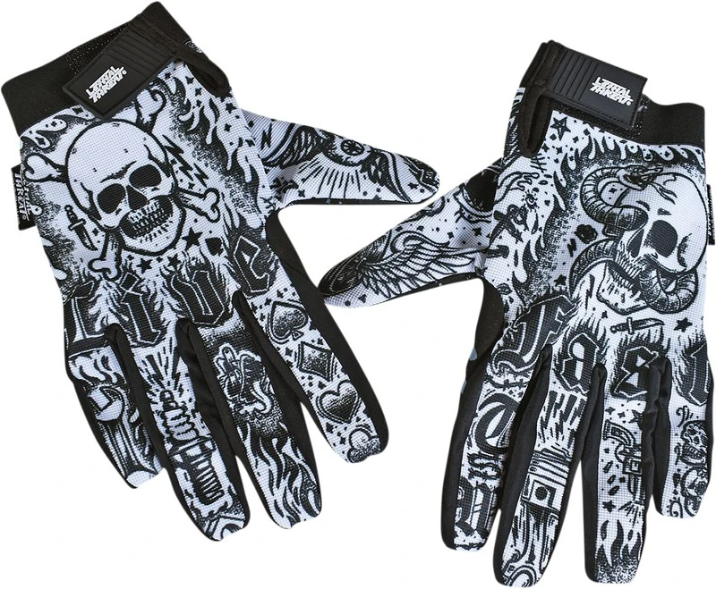LETHAL THREAT Tattoo Gloves 1 LETHAL THREAT Tattoo Gloves