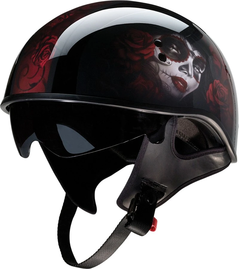 Z1R Vagrant Red Catrina Helmet 1 Z1R Vagrant Red Catrina Helmet