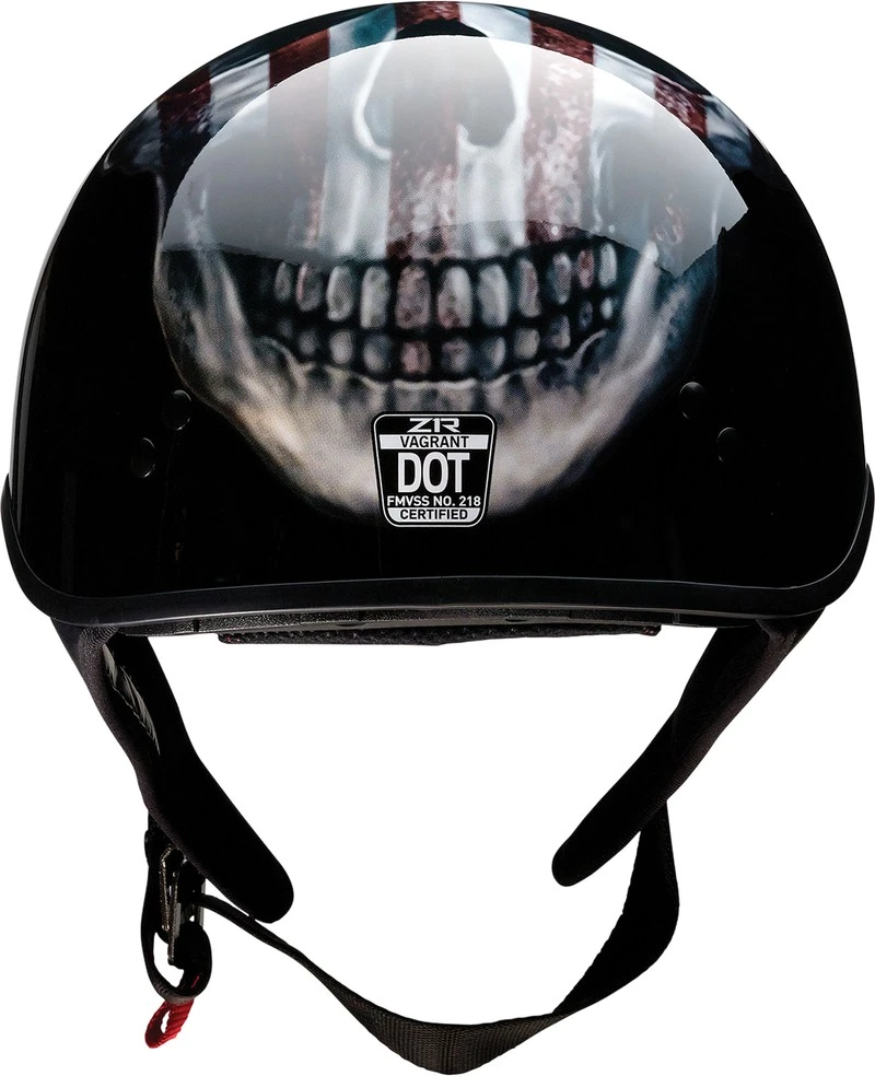 Z1R Vagrant USA Skull Helmet 2 Z1R Vagrant USA Skull Helmet - Image 2